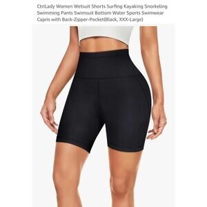 ctrilady Women Wetsuit Shorts XXXL Black